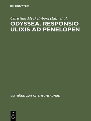 cover image of Odyssea. Responsio Ulixis ad Penelopen